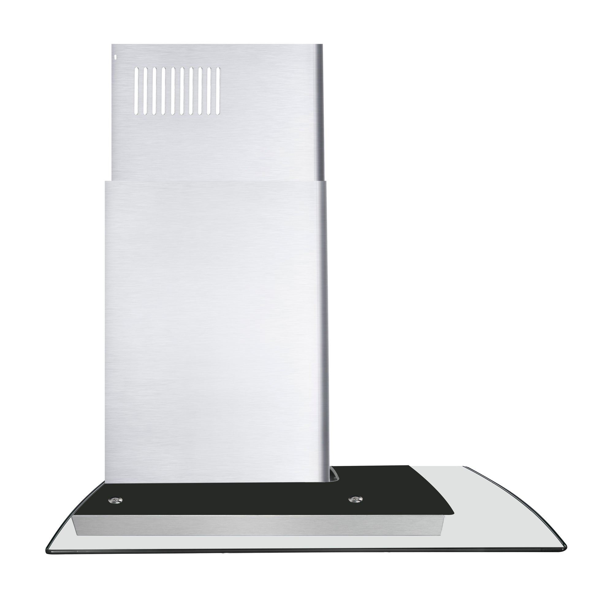 Cosmo 30" 380 CFM Ductless Wall Mount Glass Canopy Range Hood with Push Button Controls Range Hood with Carbon Filters and LED Lighting - COS-668A750-DL - The Home Selection