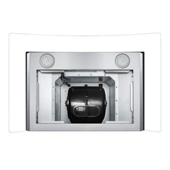 Cosmo 30" 380 CFM Ductless Wall Mount Glass Canopy Range Hood with Push Button Controls Range Hood with Carbon Filters and LED Lighting - COS-668A750-DL - The Home Selection