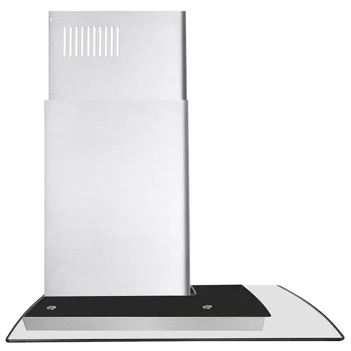 Cosmo 30" 380 Cubic Feet Per Minute CFM Convertible Wall Mount Range Hood in Stainless Steel with Charcoal Filter and Light Included - COS-668WRCS75-DL - The Home Selection