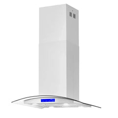 Cosmo 30" 380 Cubic Feet Per Minute CFM Ductless Island Range Hood in Stainless Steel with Filter Light Included - COS-668ICS750-DL - The Home Selection