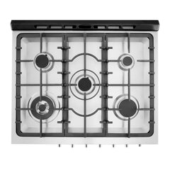 Cosmo 30" 5.0 cu. ft. Gas Range with Oven and 5 Burner Cooktop with Heavy Duty Cast Iron Grates in Stainless Steel - COS-305AGC - The Home Selection