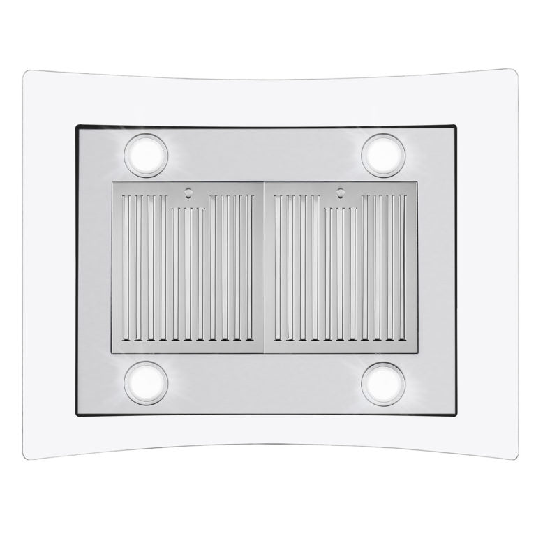 Cosmo 30" Ducted Island Range Hood in Stainless Steel with LED Lighting and Permanent Filters - COS-668ICS750 - The Home Selection