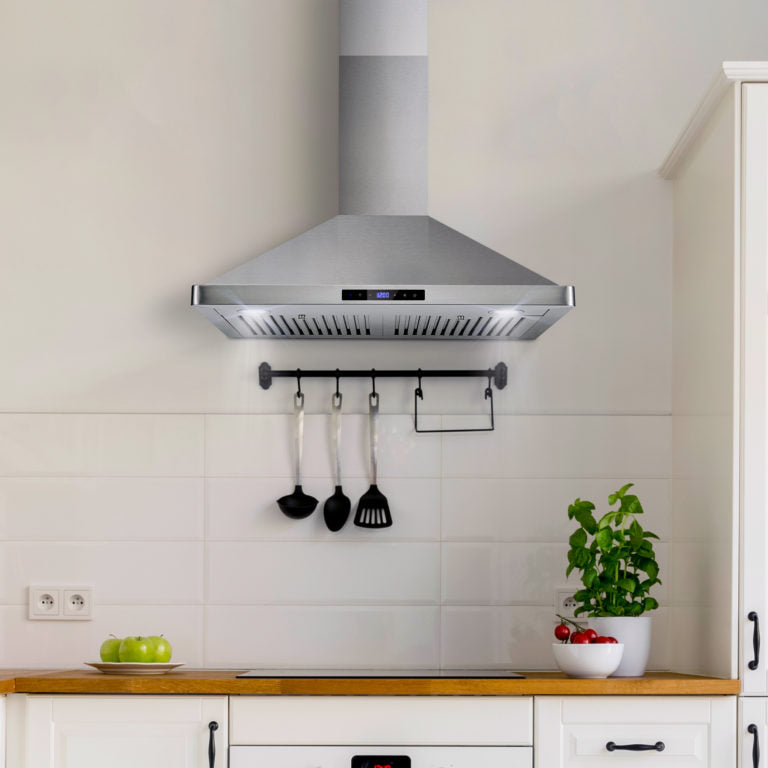Cosmo 30" Ducted Range Hood in Stainless Steel with Touch Controls, LED Lighting and Permanent Filters - COS-63175S - The Home Selection