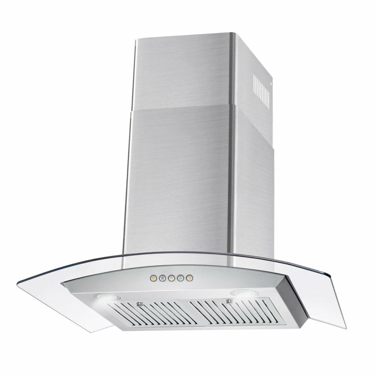 Cosmo 30" Ducted Wall Mount Range Hood in Stainless Steel with LED Lighting and Permanent Filters - COS-668A750 - The Home Selection