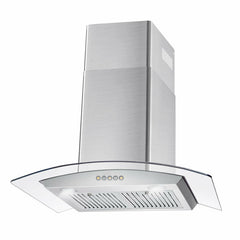 Cosmo 30" Ducted Wall Mount Range Hood in Stainless Steel with LED Lighting and Permanent Filters - COS-668A750 - The Home Selection