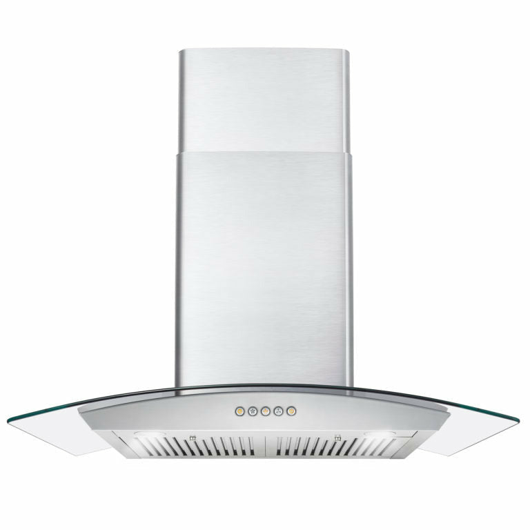 Cosmo 30" Ducted Wall Mount Range Hood in Stainless Steel with LED Lighting and Permanent Filters - COS-668A750 - The Home Selection