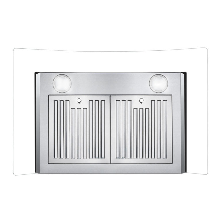 Cosmo 30" Ducted Wall Mount Range Hood in Stainless Steel with Push Button Controls, LED Lighting and Permanent Filters - COS-668WRC75 - The Home Selection
