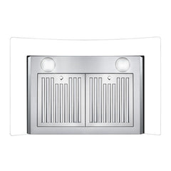 Cosmo 30" Ducted Wall Mount Range Hood in Stainless Steel with Push Button Controls, LED Lighting and Permanent Filters - COS-668WRC75 - The Home Selection