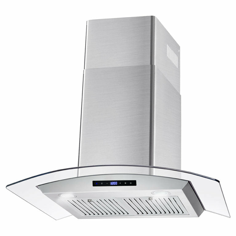 Cosmo 30" Ducted Wall Mount Range Hood in Stainless Steel with Touch Controls, LED Lighting and Permanent Filters - COS-668WRCS75 - The Home Selection