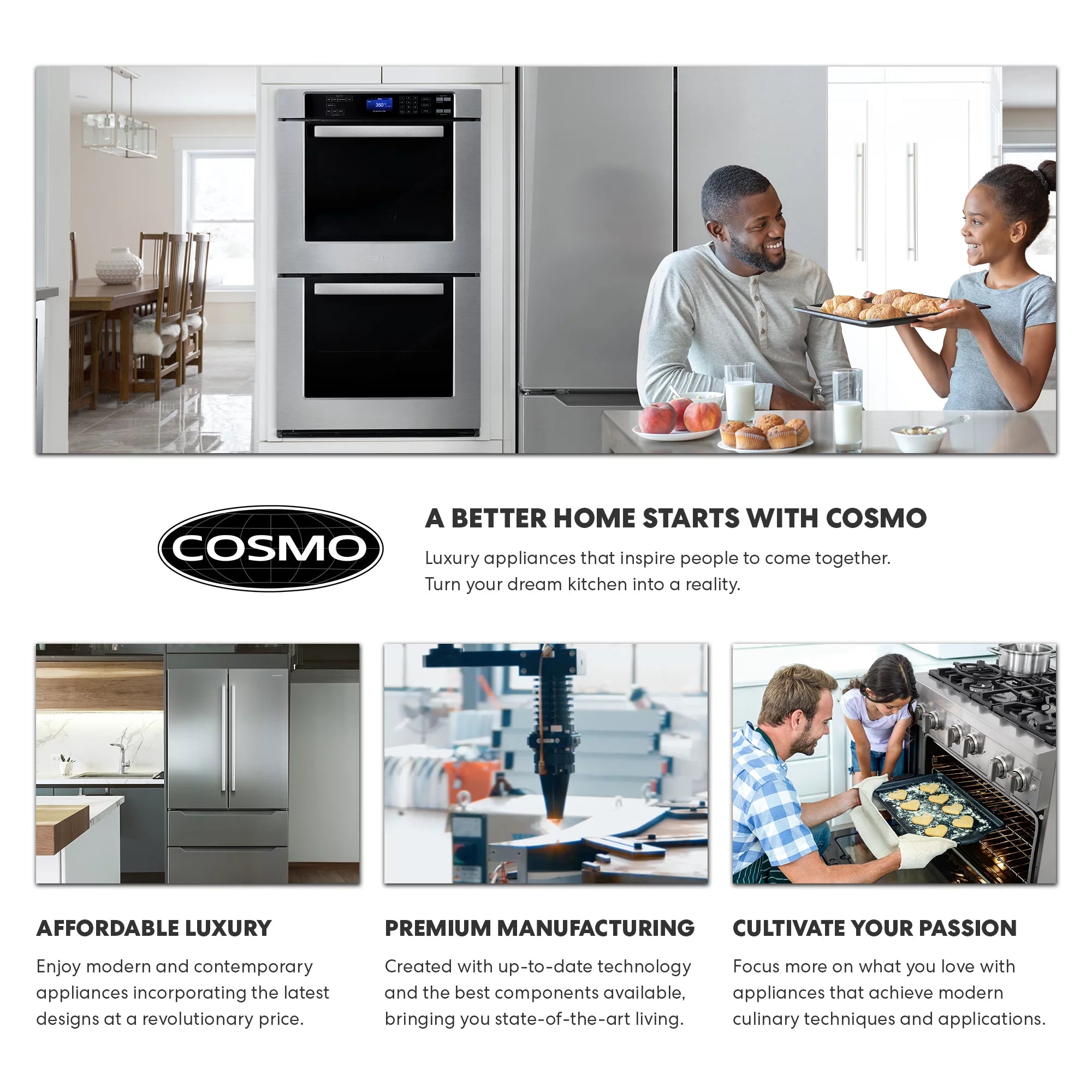 Cosmo 30" Ductless Island Range Hood Kitchen Hood with LED Lighting and Permanent Filters in Stainless Steel - COS-63ISS75-DL - The Home Selection