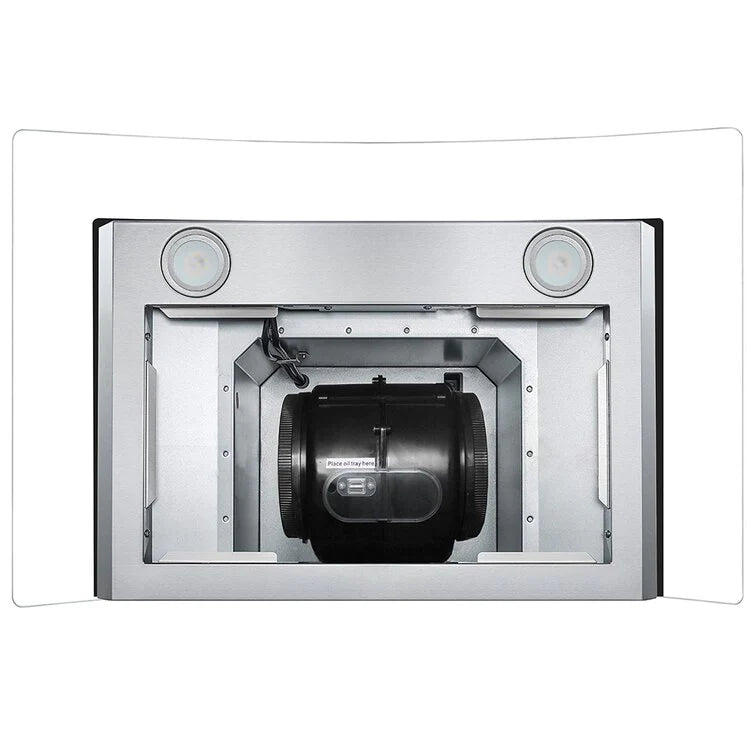 Cosmo 30" Ductless Wall Mount Range Hood In Stainless Steel With LED Lighting And Carbon Filter Kit For Recirculating - COS-668AS750-DL - The Home Selection