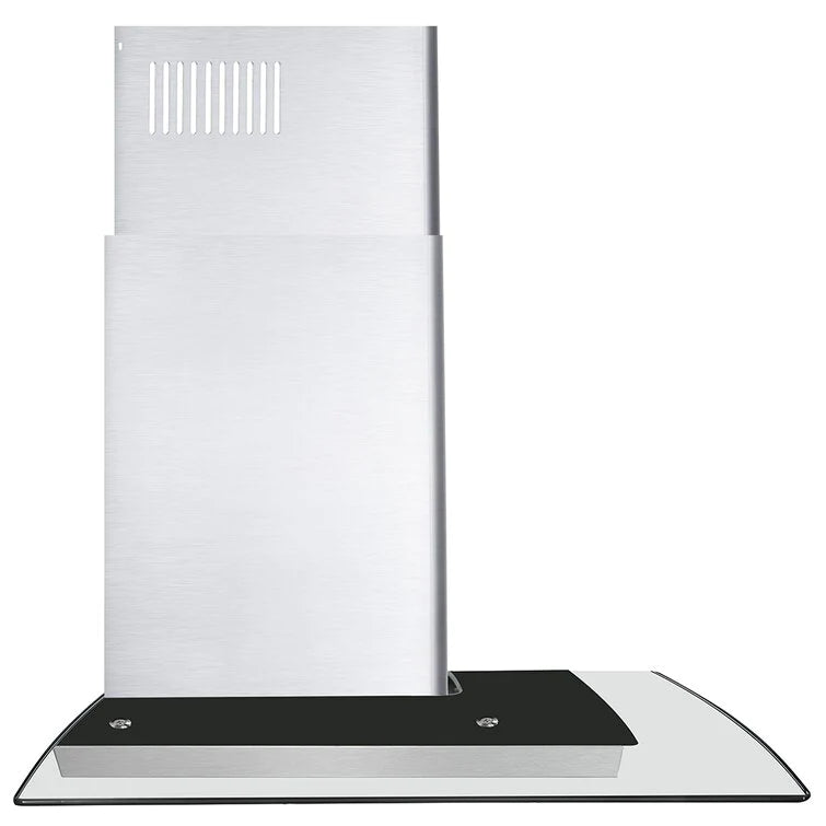 Cosmo 30" Ductless Wall Mount Range Hood In Stainless Steel With LED Lighting And Carbon Filter Kit For Recirculating - COS-668AS750-DL - The Home Selection