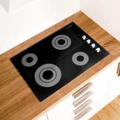 Cosmo 30" Electric Ceramic Glass Cooktop with 4 Burners, Dual Zone Elements, Hot Surface Indicator Light and Control Knobs - COS-304ECC - The Home Selection