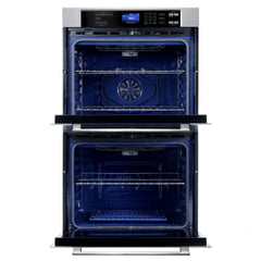 Cosmo 30" Electric Double Wall Oven with 5 cu. ft. Capacity, Turbo True European Convection, 7 Cooking Modes, Self-Cleaning in Stainless Steel - COS-30EDWC - The Home Selection