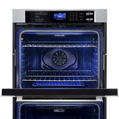 Cosmo 30" Electric Double Wall Oven with 5 cu. ft. Capacity, Turbo True European Convection, 7 Cooking Modes, Self-Cleaning in Stainless Steel - COS-30EDWC - The Home Selection