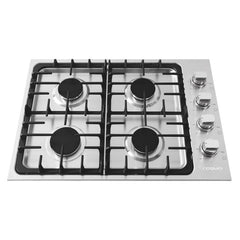 Cosmo 30" Gas Cooktop in Stainless Steel with 4 Italian Made Burners - COS-DIC304 - The Home Selection
