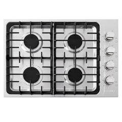 Cosmo 30" Gas Cooktop in Stainless Steel with 4 Italian Made Burners - COS-DIC304 - The Home Selection