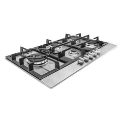 Cosmo 30" Gas Cooktop in Stainless Steel with 5 Sealed Brass Burners - COS-850SLTX-E - The Home Selection