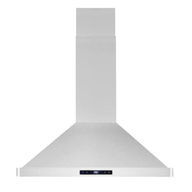 Cosmo 30" Island Range Hood with 3-Speed Fan, 380 CFM, Permanent Filters, LED Lights, Soft Touch Controls, Ducted Kitchen Vent Hood Extractor in Stainless Steel - COS-63ISS75 - The Home Selection