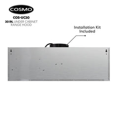 Cosmo 30" Range Hoods UC30380 CFM Ductless Under-Cabinet Range Hood - UC30-DL - The Home Selection