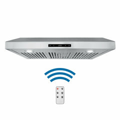 Cosmo 30" Under Cabinet Range Hood with Digital Touch Controls, 3-Speed Fan, LED Lights and Permanent Filters in Stainless Steel - COS-KS6U30 - The Home Selection