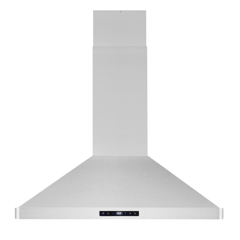 Cosmo 36" Ducted Island Range Hood with 380 CFM, 3-Speed Fan, Permanent Filters, LED Lights in Stainless Steel - COS-63ISS90 - The Home Selection