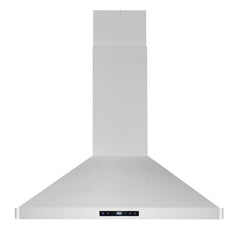 Cosmo 36" Ducted Island Range Hood with 380 CFM, 3-Speed Fan, Permanent Filters, LED Lights in Stainless Steel - COS-63ISS90 - The Home Selection