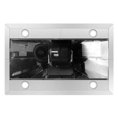 Cosmo 36" Ducted Island Range Hood with 380 CFM, 3-Speed Fan, Permanent Filters, LED Lights in Stainless Steel - COS-63ISS90 - The Home Selection