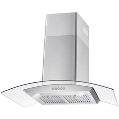 Cosmo 36" Ducted Wall Mount Range Hood in Stainless Steel with LED Lighting and Permanent Filters - COS-668A900 - The Home Selection