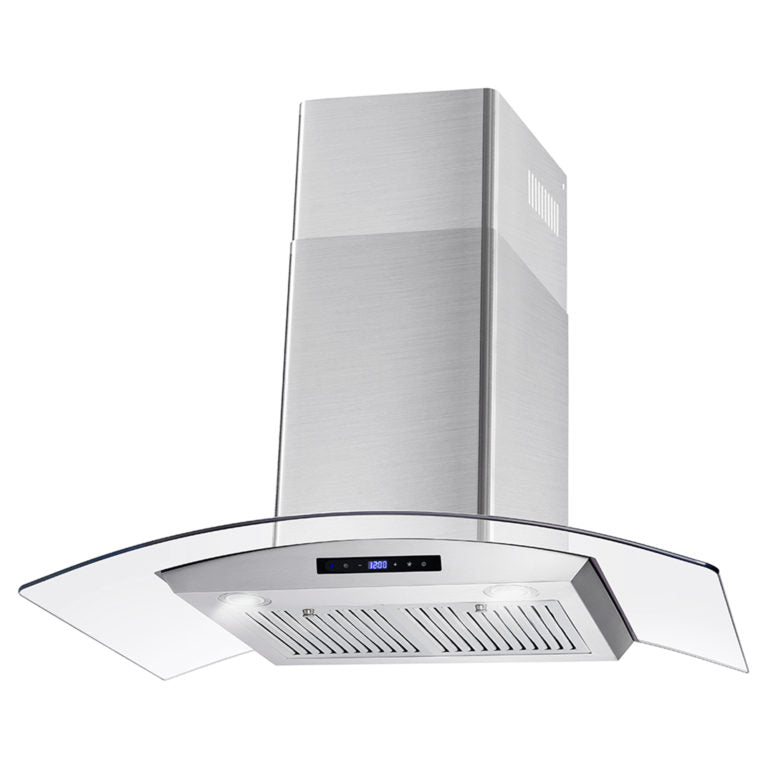 Cosmo 36" Ducted Wall Mount Range Hood in Stainless Steel with Touch Controls, LED Lighting and Permanent Filters - COS-668AS900 - The Home Selection