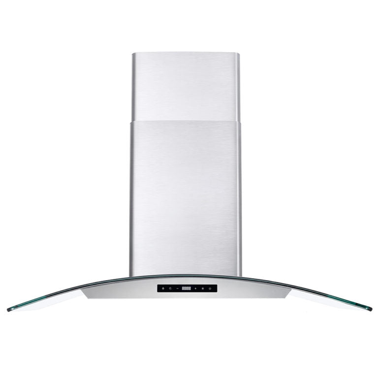 Cosmo 36" Ducted Wall Mount Range Hood in Stainless Steel with Touch Controls, LED Lighting and Permanent Filters - COS-668AS900 - The Home Selection
