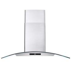 Cosmo 36" Ducted Wall Mount Range Hood in Stainless Steel with Touch Controls, LED Lighting and Permanent Filters - COS-668AS900 - The Home Selection