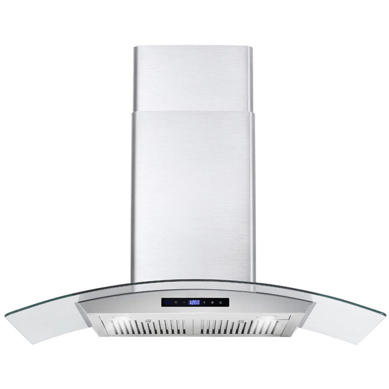Cosmo 36" Ducted Wall Mount Range Hood in Stainless Steel with Touch Controls, LED Lighting and Permanent Filters - COS-668AS900 - The Home Selection