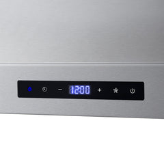 Cosmo 36" Ductless Wall Mount Range Hood with Soft Touch Digital Controls, Permanent Filters, LED Lights & Carbon Filter Kit - COS-63190S-DL - The Home Selection