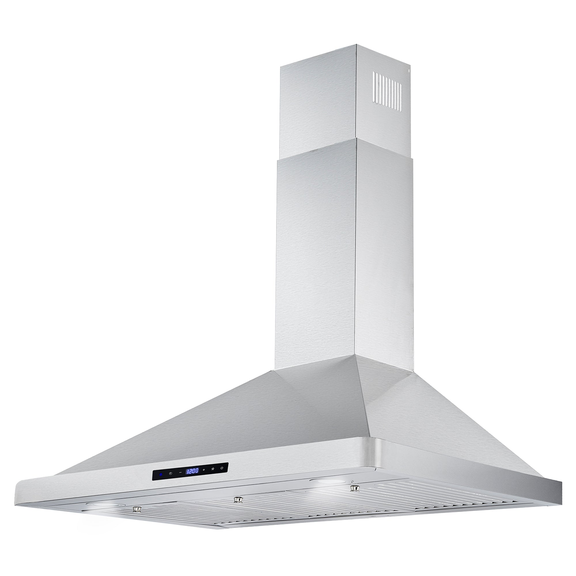Cosmo 36" Ductless Wall Mount Range Hood with Soft Touch Digital Controls, Permanent Filters, LED Lights & Carbon Filter Kit - COS-63190S-DL - The Home Selection