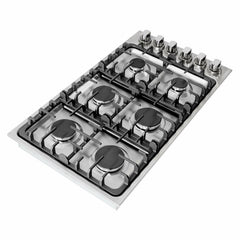 Cosmo 36" Gas Cooktop in Stainless Steel with 6 Italian Made Burners - COS-DIC366 - The Home Selection