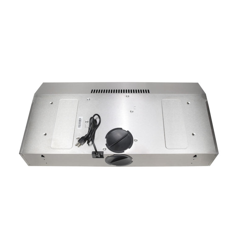 Cosmo 36" Under Cabinet Range Hood Ductless Convertible Duct, Slim Kitchen Stove Vent with 3 Speed Exhaust Fan, Reusable Filter and LED Lights in Stainless Steel - COS-5MU36 - The Home Selection