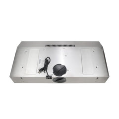 Cosmo 36" Under Cabinet Range Hood Ductless Convertible Duct, Slim Kitchen Stove Vent with 3 Speed Exhaust Fan, Reusable Filter and LED Lights in Stainless Steel - COS-5MU36 - The Home Selection
