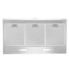 Cosmo 36" Under Cabinet Range Hood Ductless Convertible Duct, Slim Kitchen Stove Vent with 3 Speed Exhaust Fan, Reusable Filter and LED Lights in Stainless Steel - COS-5MU36 - The Home Selection