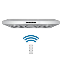 Cosmo 36" Under Cabinet Range Hood with Digital Touch Controls, 3-Speed Fan, LED Lights and Permanent Filters in Stainless Steel - COS-KS6U36 - The Home Selection