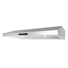 Cosmo 36" Under Cabinet Range Hood with Digital Touch Controls, 3-Speed Fan, LED Lights and Permanent Filters in Stainless Steel - COS-KS6U36 - The Home Selection