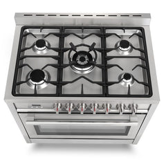 Cosmo 4 Piece, 36″ Range 36″ Range Hood 24″ Dishwasher & Refrigerator - COS-4PKG-224 - The Home Selection