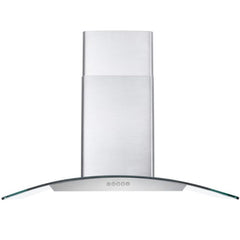 Cosmo 4 Piece Kitchen Package with 36" Freestanding Gas Range 36" Wall Mount Range Hood 24" Built-in Fully Integrated Dishwasher & Energy Star French Door Refrigerator - The Home Selection