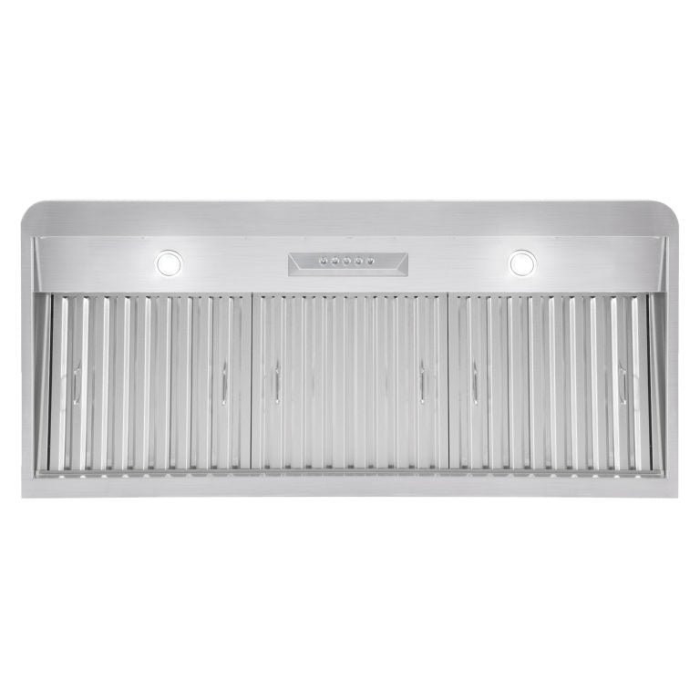 Cosmo 48" Under Cabinet Range Hood with Push Button Controls, Permanent Filters, 3-Speed Fan and LED Lights in Stainless Steel - COS-QB48 - The Home Selection