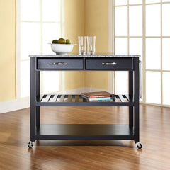 Crosley 43 Inch Granite Top Kitchen Prep Cart - KF30053 - The Home Selection