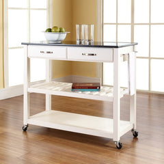 Crosley 43 Inch Granite Top Kitchen Prep Cart - KF30054 - The Home Selection
