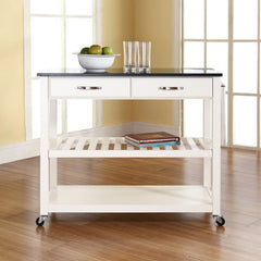 Crosley 43 Inch Granite Top Kitchen Prep Cart - KF30054 - The Home Selection