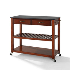 Crosley 43 Inch Granite Top Kitchen Prep Cart - KF30054 - The Home Selection