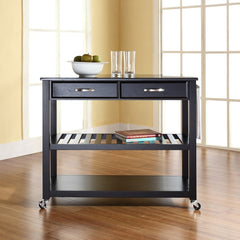 Crosley 43 Inch Granite Top Kitchen Prep Cart - KF30054 - The Home Selection