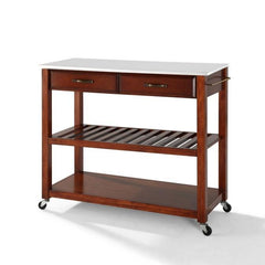 Crosley 43 Inch Granite Top Kitchen Prep Cart - KF30056 - The Home Selection